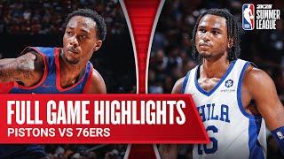 PISTONS vs 76ERS  NBA SUMMER LEAGUE  FULL GAME HIGHLIGHTS