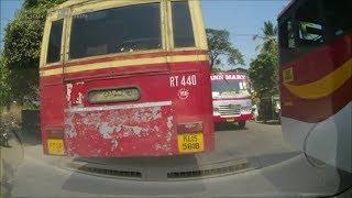 Following a Kerala State Road Transport Corporation KSRTC Bus