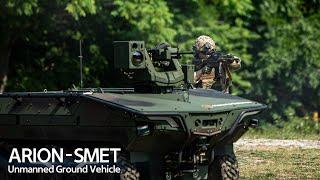 Hanwha Defense Arion-SMET a futuristic UGV empowering infantry soldiers