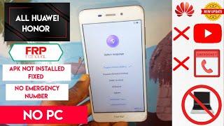 All Huawei Honor FrpGoogle Account Bypass  No Emergency  No Talkback  No Pc  Android 6789