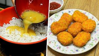 NASI TAK HABIS KITA BUAT NUGGET NASI LEBIH SIHAT UNTUK ANAK-ANAK