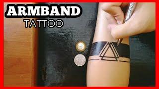 Bikin Tato Keren Modal Pena  how to make armband tattoo #tattoo #art #artist