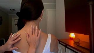 ASMR  The Most Soothing Back Scratch Nape of the Neck Hair Play & Scalp Massage