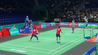 Mohammad AHSANHendra SETIAWAN vs Akira KOGATaichi SAITOINA  Round 32 Malaysia Open 2024 Badminton