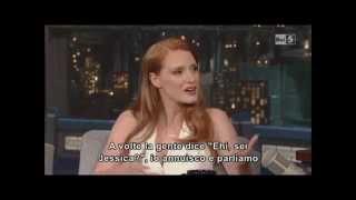 Jessica Chastain at Letterman Show 171014 SUB ITA