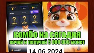 14 июня Hamster Kombat  new combo новое комбо хомяк 5.000.000