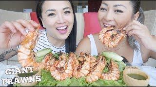 GIANT PRAWNS + Seafood Sauce MUKBANG *Lets EAT  SASVlogs