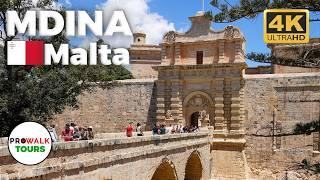 Mdina Malta HDR Walking Tour 4K 60fps with Captions by Prowalk Tours