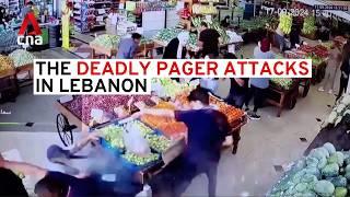 CCTV captures moment of explosion in deadly pager attacks in Lebanon