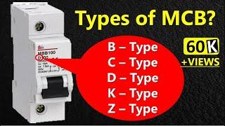 MCB Types and their Applications  Types of MCB