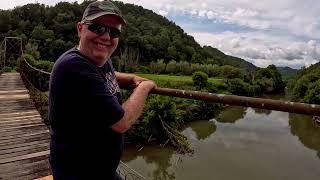 Only golf course in USA to be in 2 states connected by swinging bridge-Sprigg West Virginia