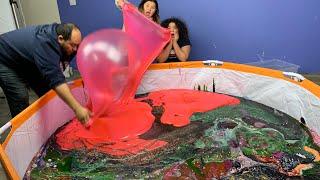 Mixing all Our Giant Slimes 1000+ pounds of Slime - Biggest Slime Smoothie Ever