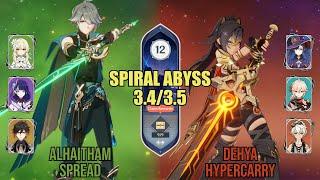 Alhaitham Spread & Dehya Hypercarry - Spiral Abyss 3.43.5 - Floor 12 9