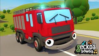 Hear The Fire Truck Song  Nursery Rhymes & Kids Songs  Geckos Garage  Fiona The Fire Truck