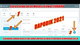 Cara Cetak Surat Mutasi Siswa Di Dapodik 2021