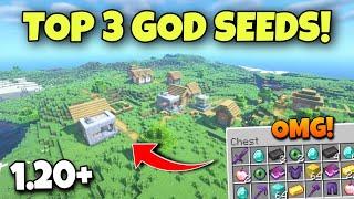 Top 3 God Seeds For Minecraft Bedrock & Pocket Edition  Seed Minecraft 1.20  Minecraft Seeds