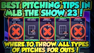 *NEW* BEST PITCHING TIPS IN MLB THE SHOW 23 DIAMOND DYNASTY WHERE TO THROW ALL TYPES OF PITCHES