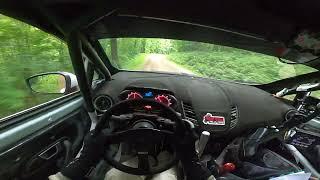 Ford Fiesta ST rally car onboard - 2022 Southern Ohio Forest Rally - SS6 - Saddle Up