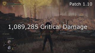 1089285 Critical Damage in New Patch 1.10 - World Record - ELDEN RING