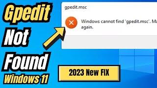 2023 FIX Group Policy Editor Not Found Windows 11  Enable Gpedit