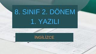 8. SINIF İNGİLİZCE 2. DÖNEM 1. YAZILI MEB ÖRNEK SINAVI