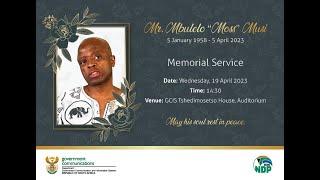 Memorial service for the late Mbulelo Musi