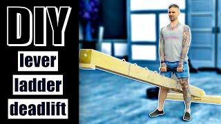 DIY lever ladder deadlift strongman equipment for home and outdoor gyms