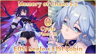 【HSR】MoC 2.2 Floor 12 - E0S1 Seele & E1S1 Robin  0 Cycle Clear Both Halves Showcase