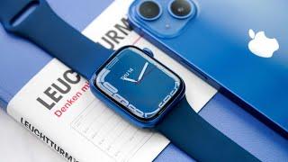 Apple Watch Series 7 UNBOXING - BLUE Aluminum