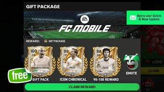 NEW GLITCH & FREE GIFT PACKAGE 100 OVR ROBERTO CARLOS ICON CHRONICAL EVENT & RETRO STAR FC MOBILE