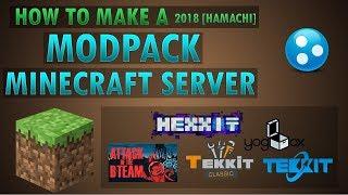 2022 How to EASILY Make a Minecraft Modpack Server Hexxit - Using Hamachi