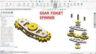 Parts And Assembly of Gear Fidget Spinner in SolidWorks  SolidWorks Animation