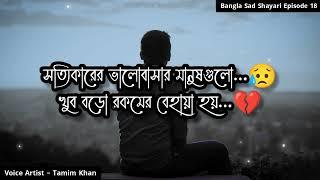 ভালোবাসার মানুষগুলো খুব বড় অদ্ভূত  Bangla sad shayari  Episode 18  Voice Artist Tamim Khan