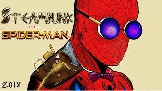 Steampunk Spiderman speed drawing with commentary