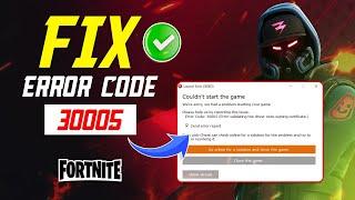 How to Fix Fortnite Error Code 30005 on PC  Fortnite Launch Error 30005