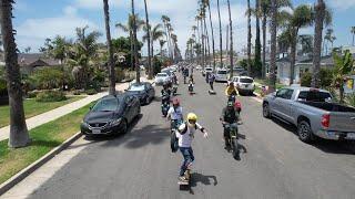 SurRon MotoVlogging - San Diego Esk8 group ride - Oceanside