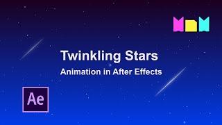 Twinkling Stars and Falling Stars Animation in After Effects  After Effects Tutorial