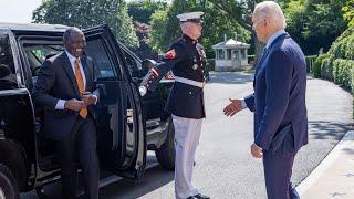 President Ruto finally Received by USAs Joe Biden at the White House See How he was Welcomed