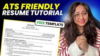 How to Make ATS Friendly Resume For Freshers FREE Template Inside