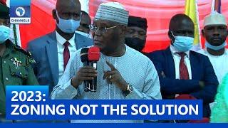 2023 Zoning Is Not The Solution To Nigeria’s Problems Says Atiku