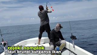REJEKI NOMPLOK.. mancing ikan di laut brunei darussalam strike bertubi tubi