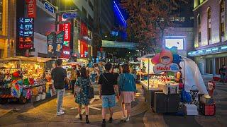 Friday Night Walk Myeongdong Seoul Korea  City Ambience Sounds 4K HDR