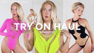 HUGE *SUNSUIT* BIKINI Try On HAUL w Kat Wonders