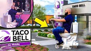 Motorized Toilet at the Drive Thru Prank