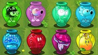 PvZ 2 Vasebreaker Challenge - All New Plants Level 1 vs 99 Vase Gargantuar 