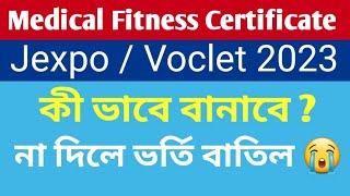 Jexpo 2023 medical fitness certificate  Voclet 2023 medical fitness certificate