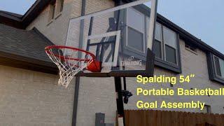 Spalding 54 Portable Basketball Hoop System Assembly #charlestechlife #spalding #basketball #viral