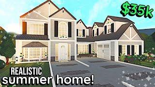 35k Summer Realistic Bloxburg House Build 2 Story Exterior Tutorial *WITH VOICE*