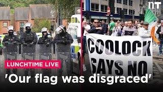 People disgusted to see Tricolour used in Belfast protests