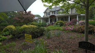 A Walk Through North Carolina Neighborhoods in Light Rain  Nature Sounds for Sleep and Study